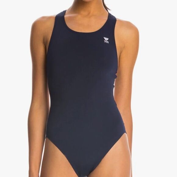 TYR Other - TYR Durafast Solid Maxfit One Piece Swimsuit, Navy, Size 28, NWT